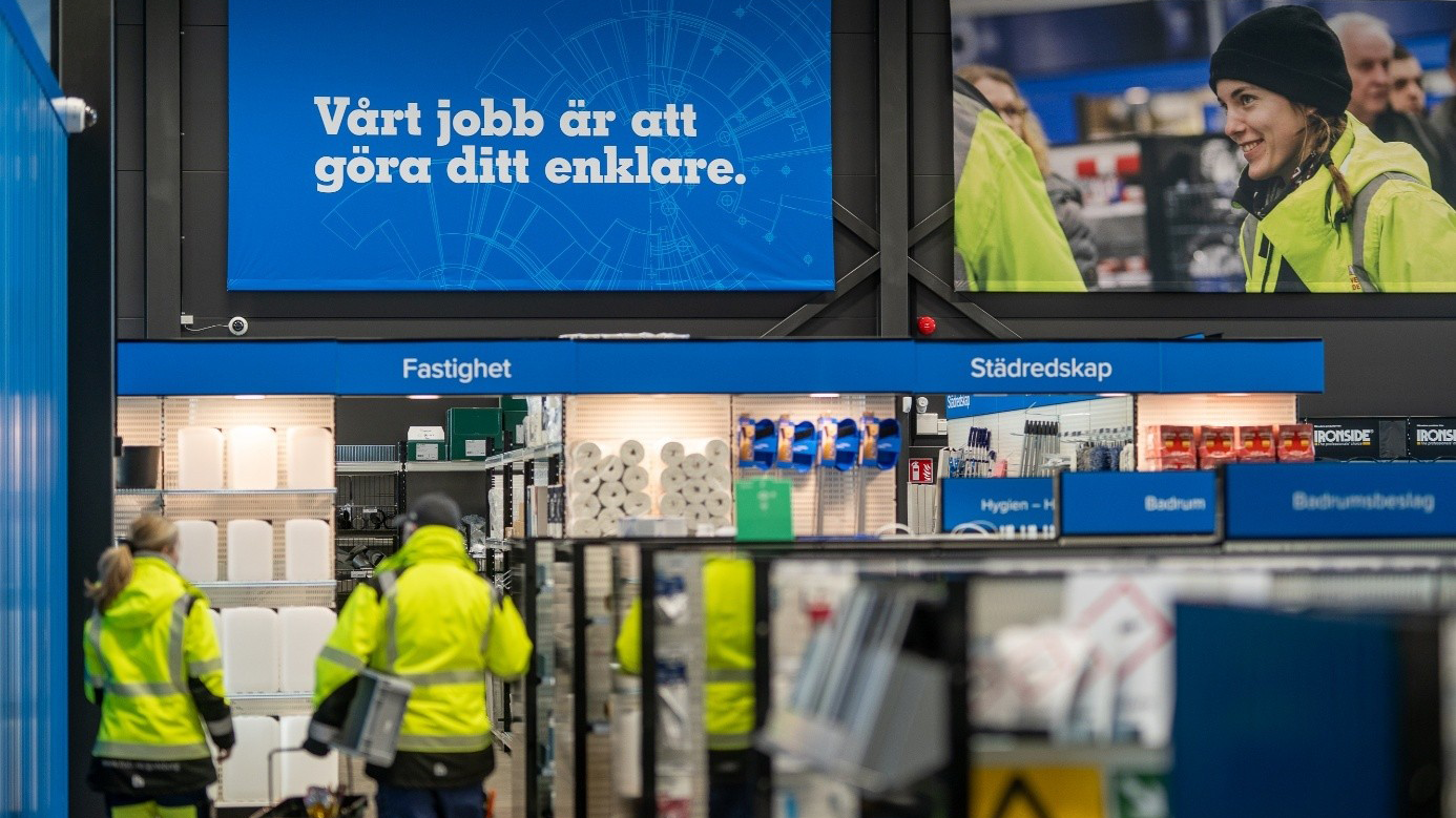 Ahlsell butik med anst&auml;llda